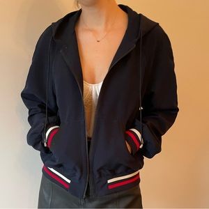 Milly navy jacket with striped trim size M